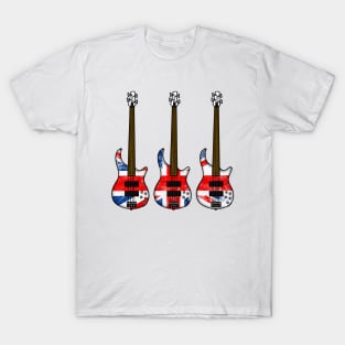Bass Guitar UK Flag Bassist British Musician T-Shirt